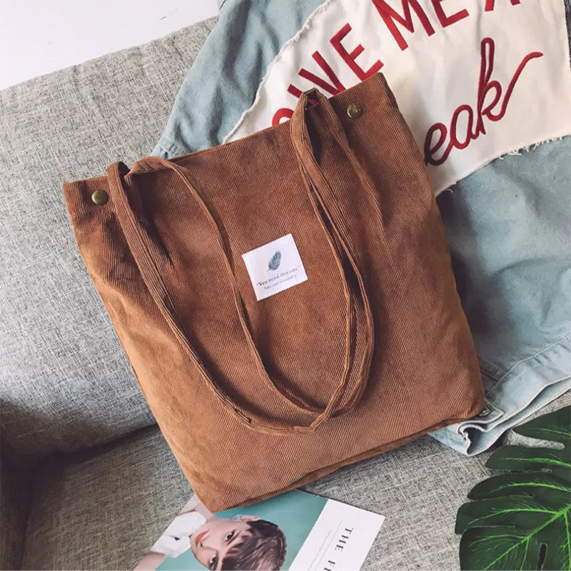 Corduroy Tote Bag