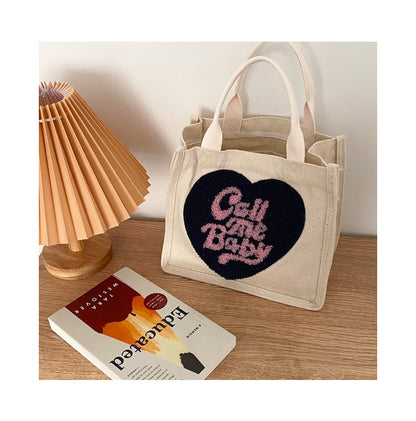 Heart Shape Canvas Tote Bag