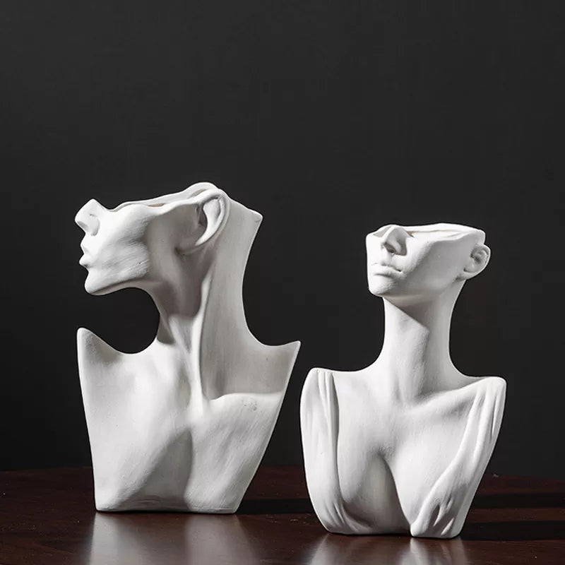 Nordic Ceramic Woman Body Vase